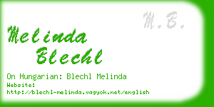 melinda blechl business card